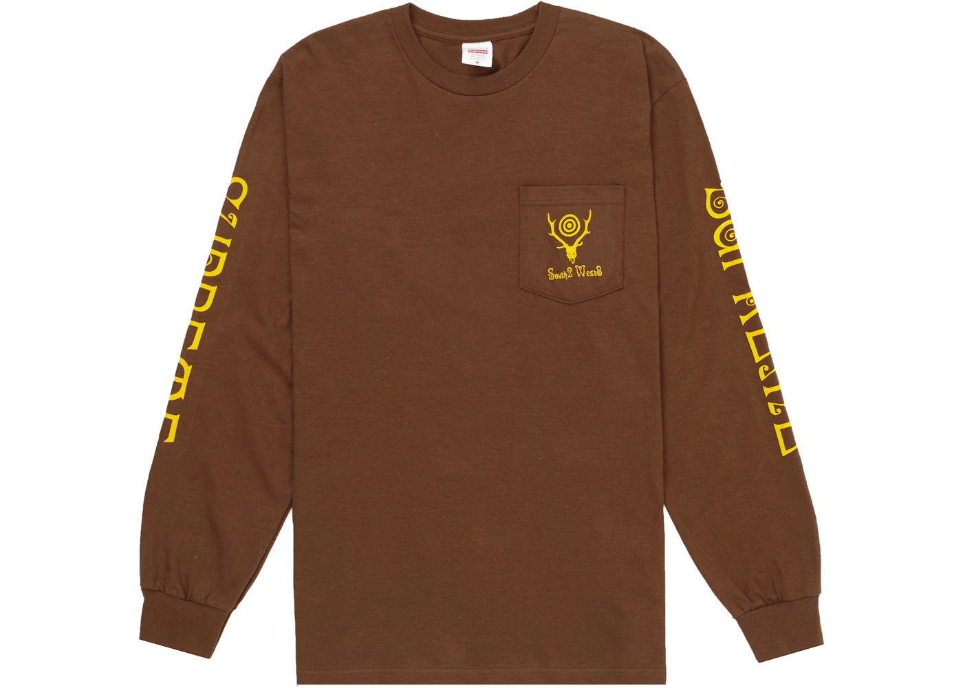 Supreme SOUTH2 WEST8 L/S Pocket Tee Brown