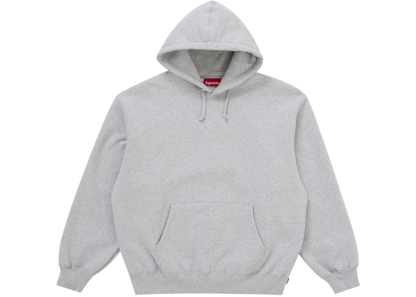 Supreme Satin Appliqué Hooded Sweatshirt (FW25) Heather Grey