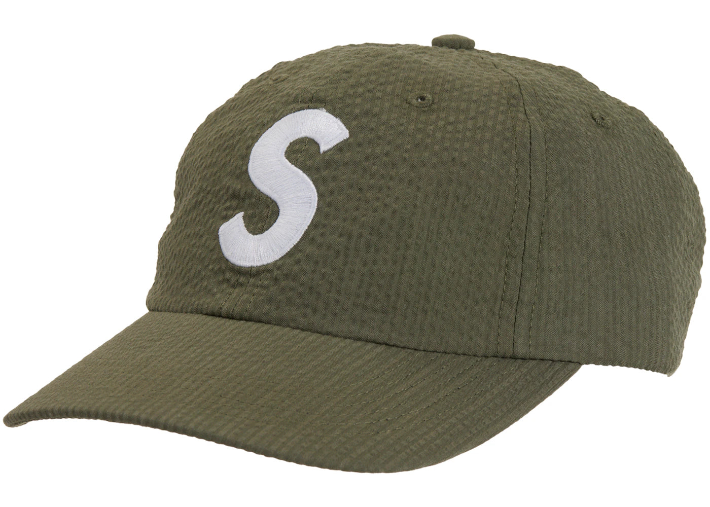 Supreme Seersucker S Logo 6-Panel Green