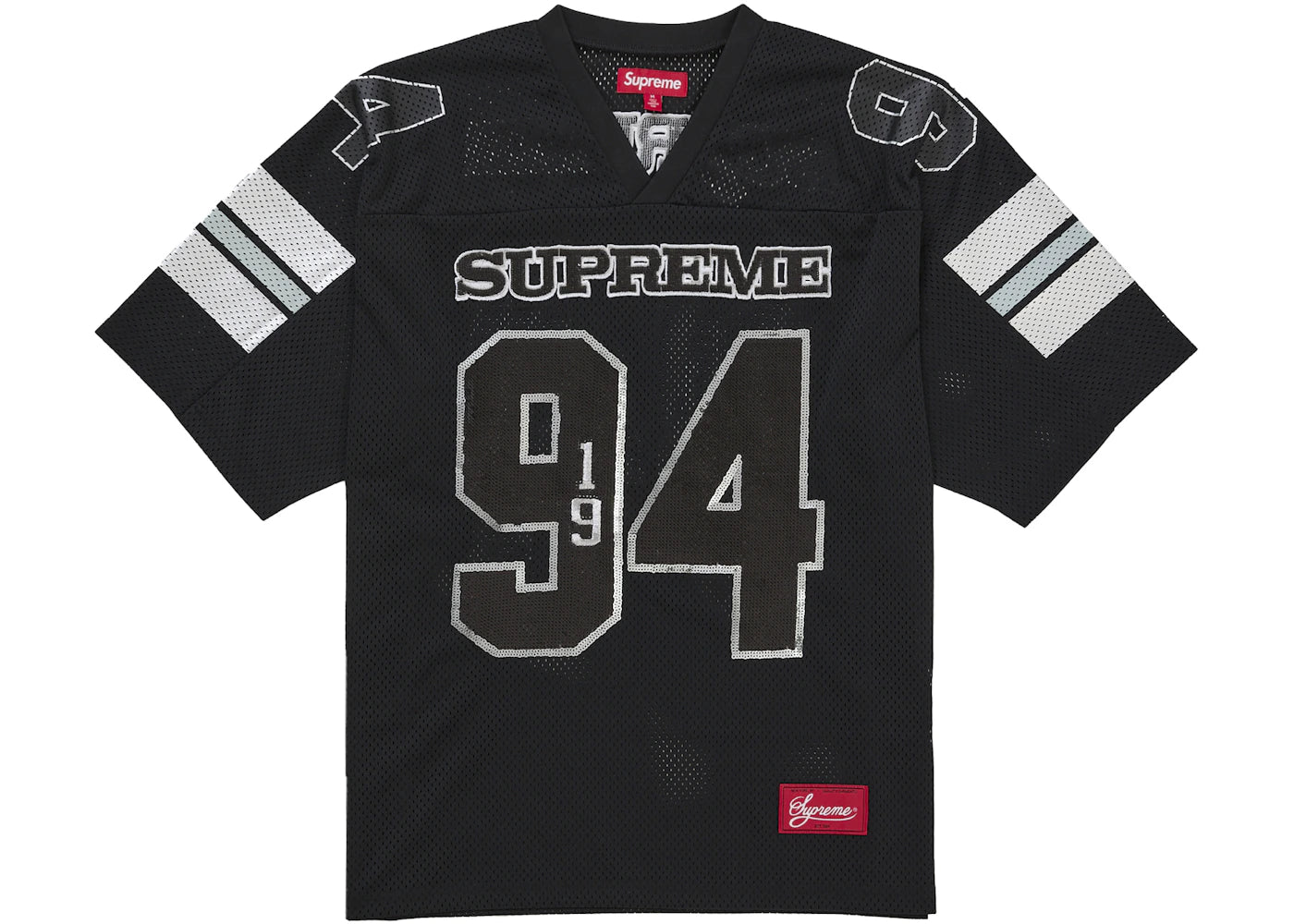 Supreme Sequin Football Jersey Black