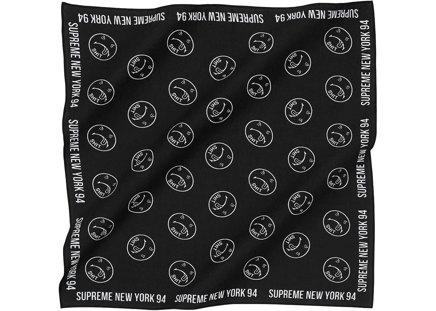 Supreme Shit Bandana Black