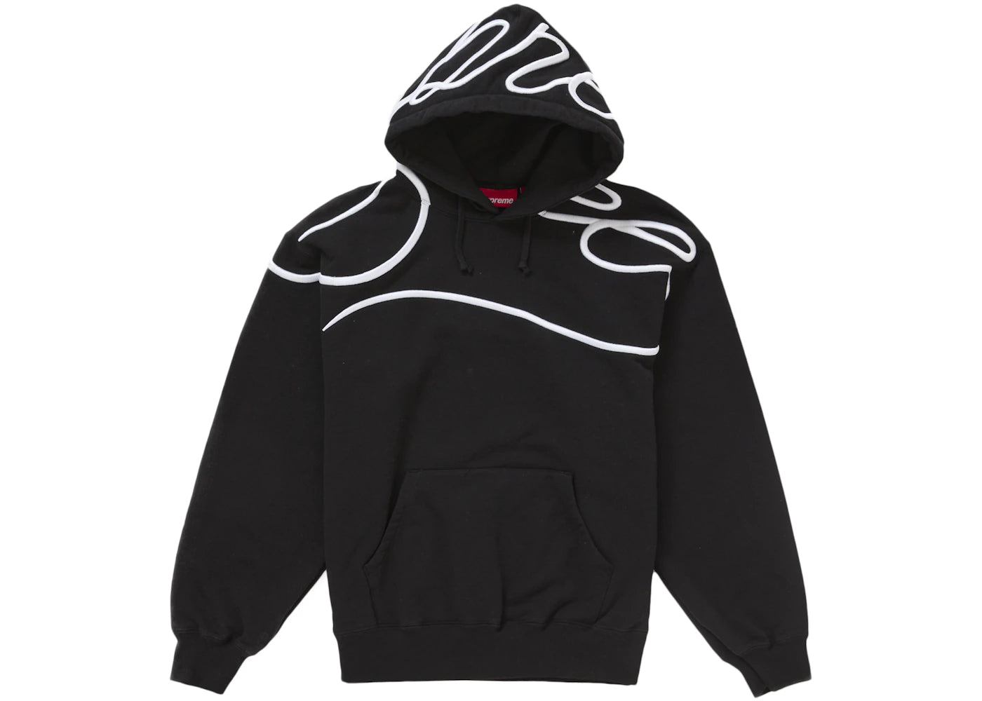 Supreme Shoulder Script Hooded Sweatshirt Black