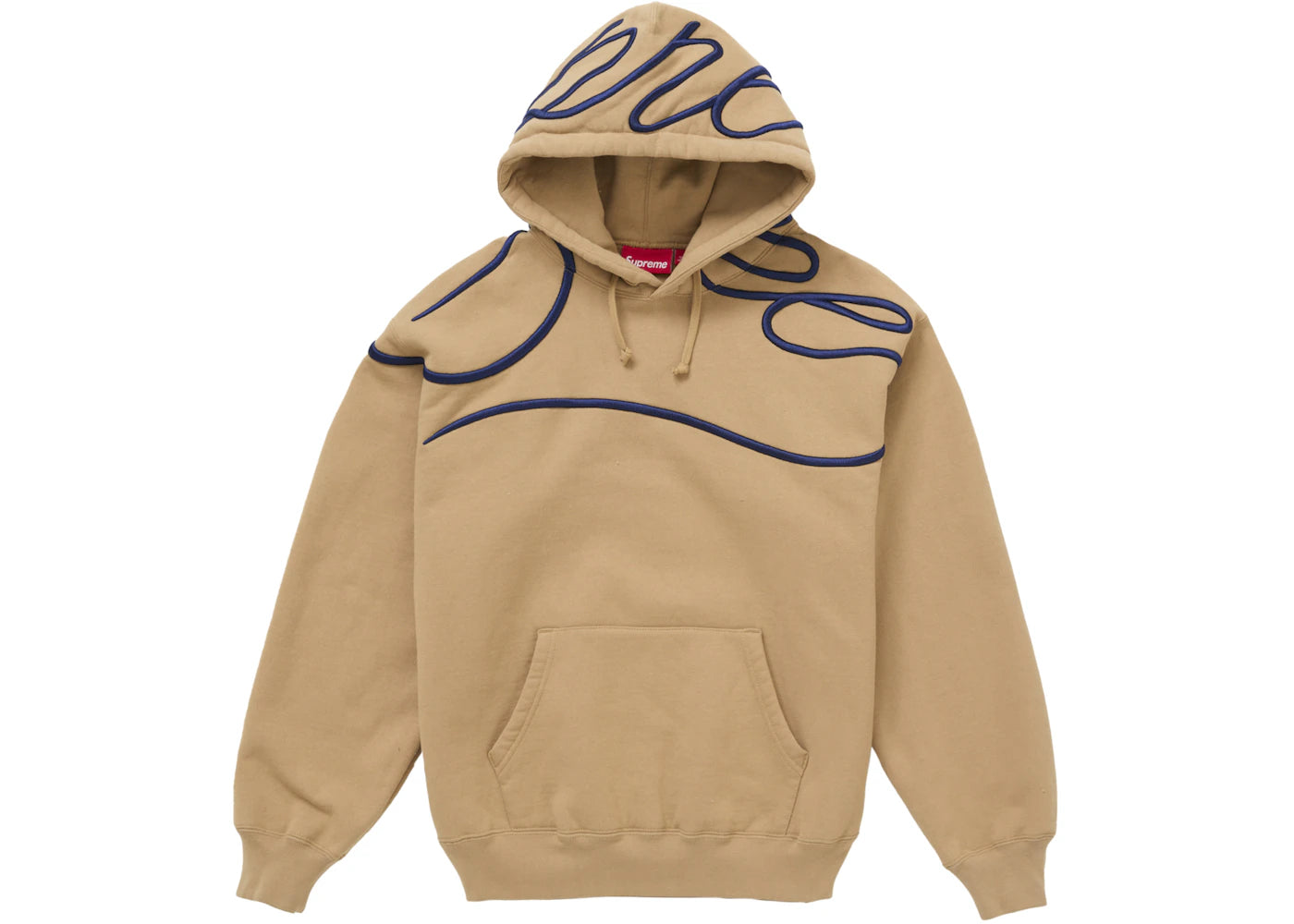 Supreme Shoulder Script Hooded Sweatshirt Brown