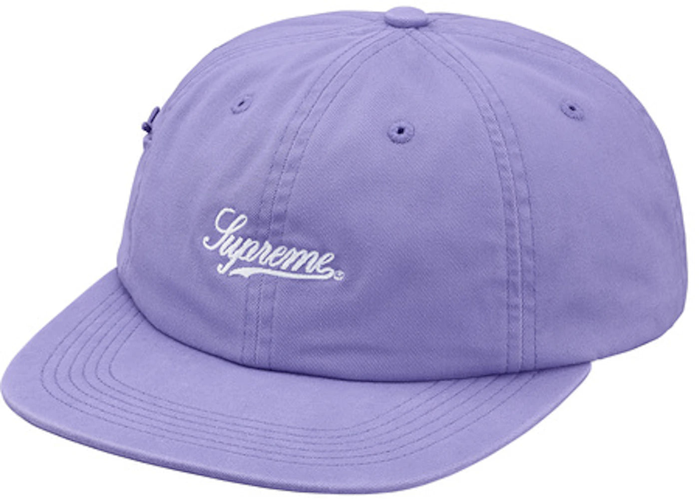 Supreme Side Pocket Script Logo 6-Panel Light Purple