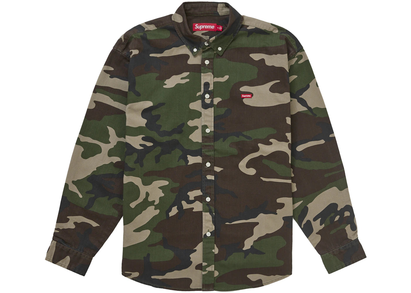 Supreme Small Box Denim Shirt (FW25) Woodland Camo