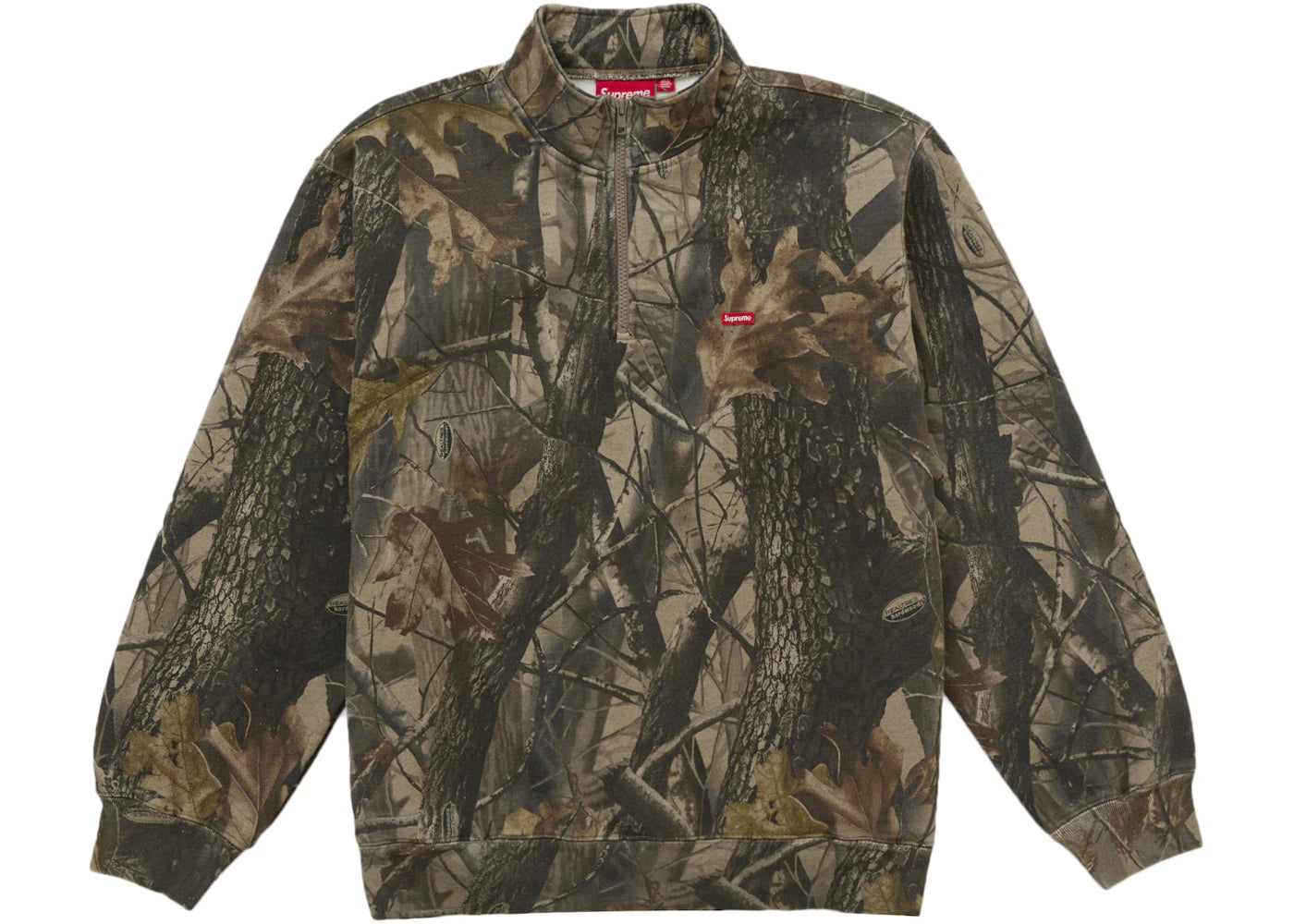 Supreme Small Box Half Zip Pullover Realtree Hardwoods Camo