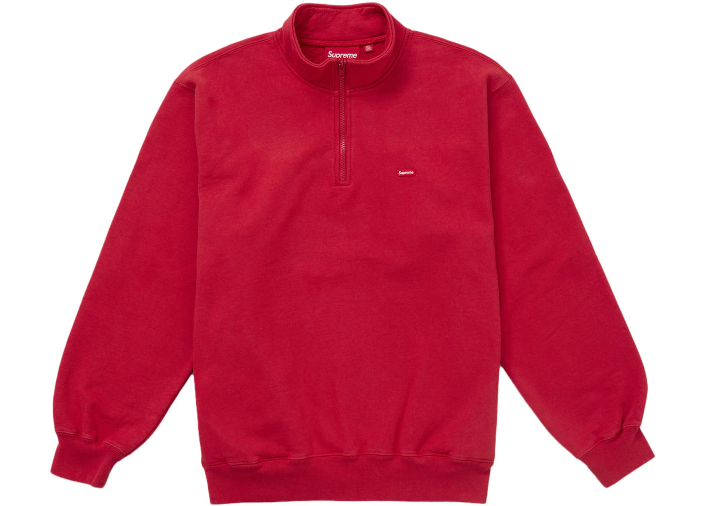Supreme Small Box Half Zip Pullover Red