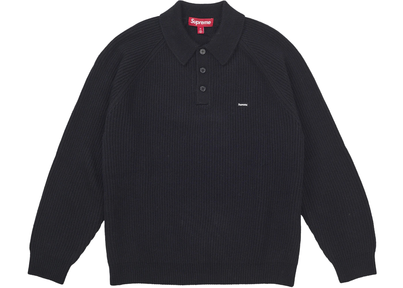Supreme Small Box Polo Sweater (FW25) Black