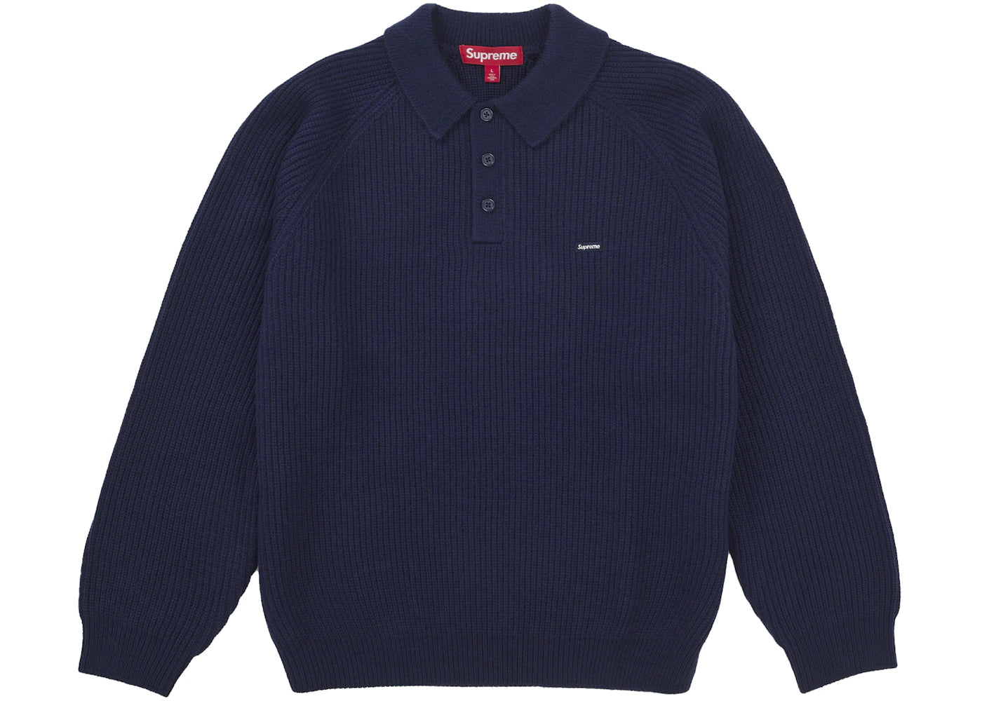 Supreme Small Box Polo Sweater (FW25) Navy