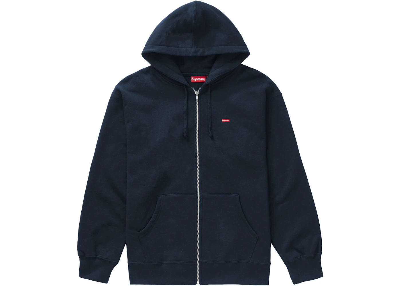 Supreme Small Box Zip Up Hooded Sweatshirt Navy