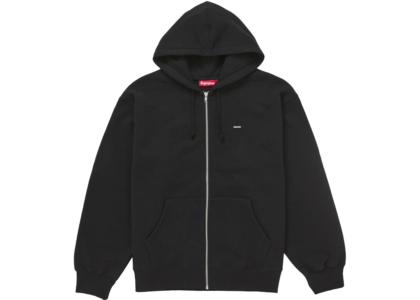 Supreme Small Box Zip Up Hooded Sweatshirt (SS25) Black