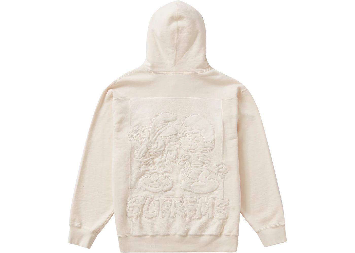 Supreme Smurfs Hooded Sweatshirt Natural