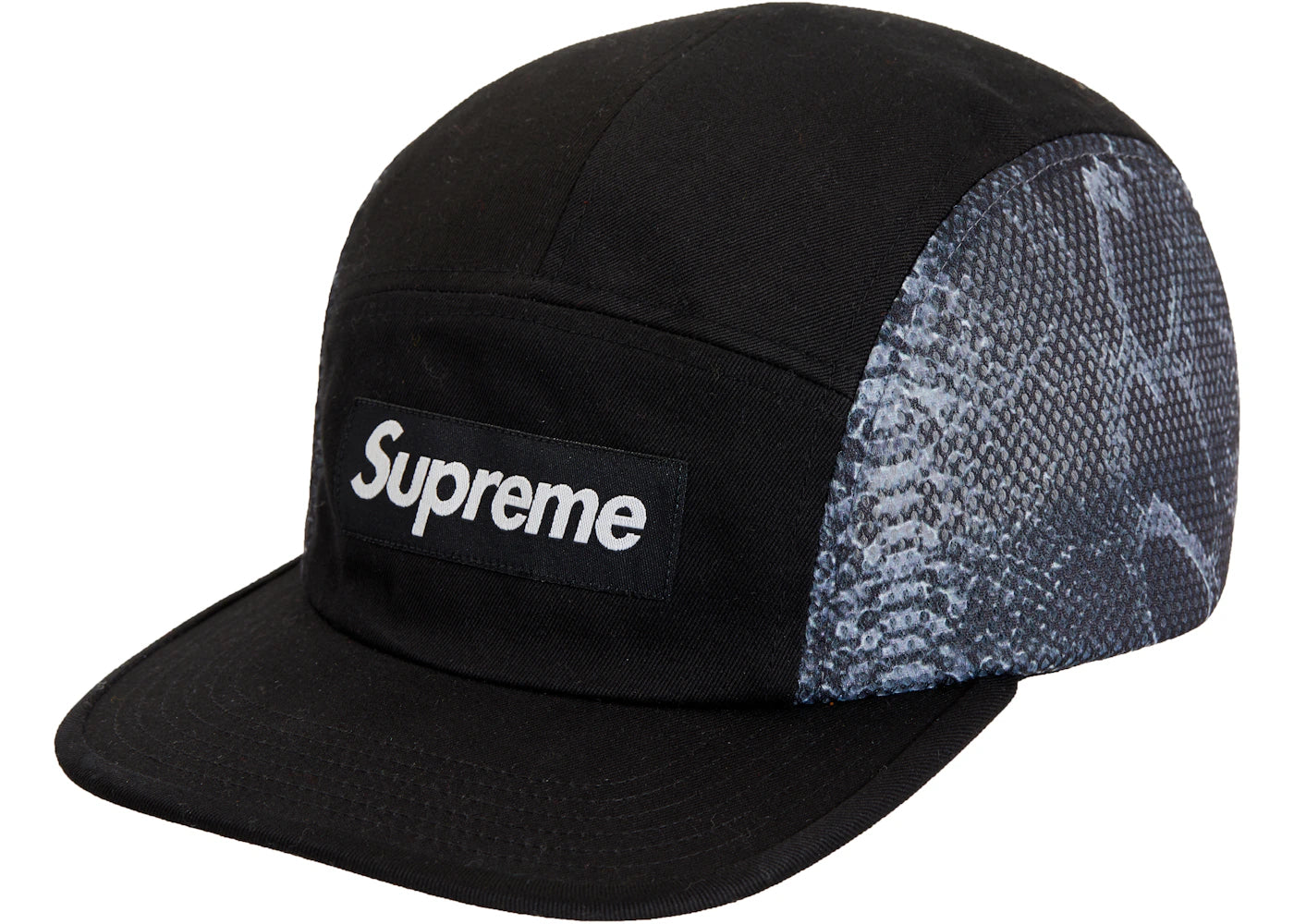 Supreme Snakeskin Mesh Camp Cap Black