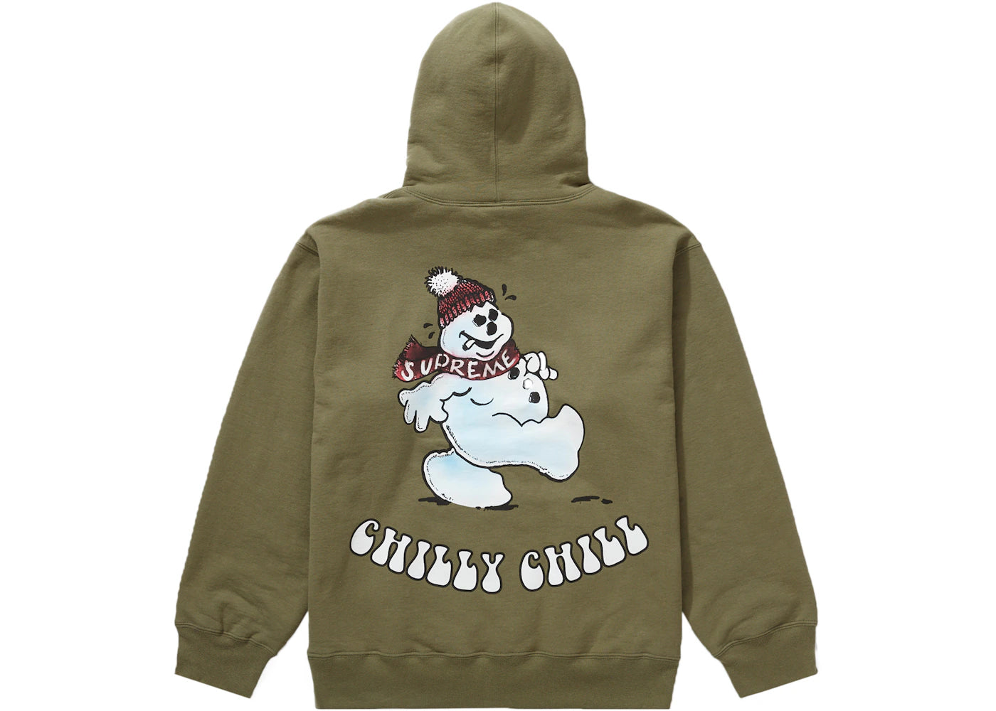 Supreme Snowman Hooded Sweatshirt Light Olive