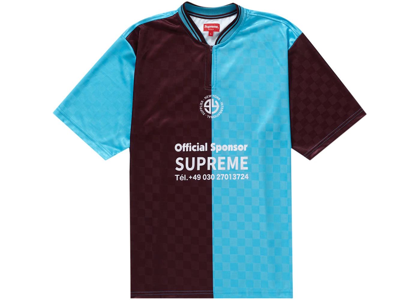 Supreme Split Soccer Jersey Burgundy