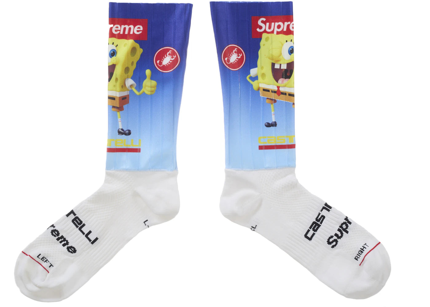 Supreme SpongeBob SquarePants Castelli Cycling Sock (1 Pack) White