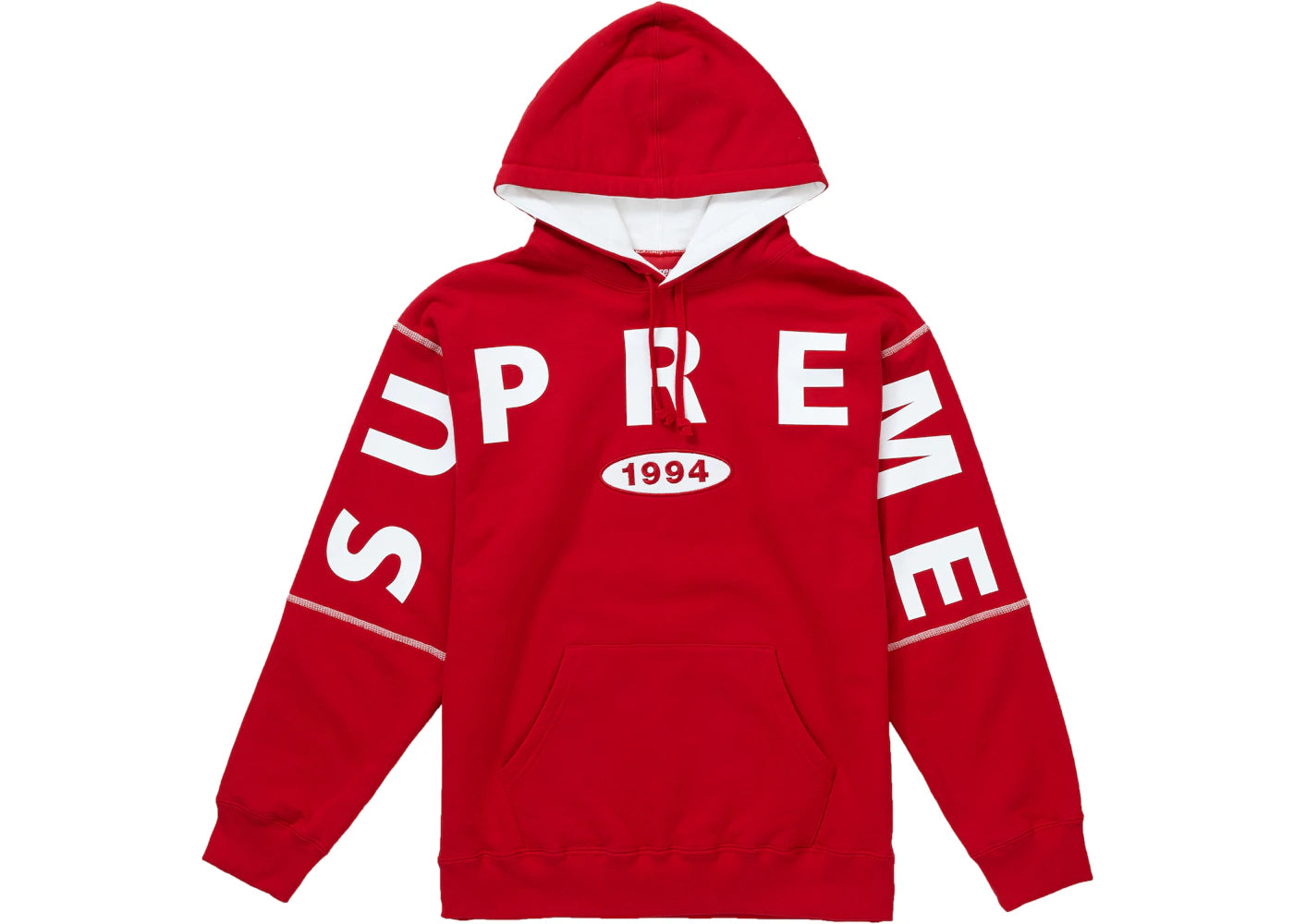 Supreme Spread Logo Hooded Sweatshirt Red