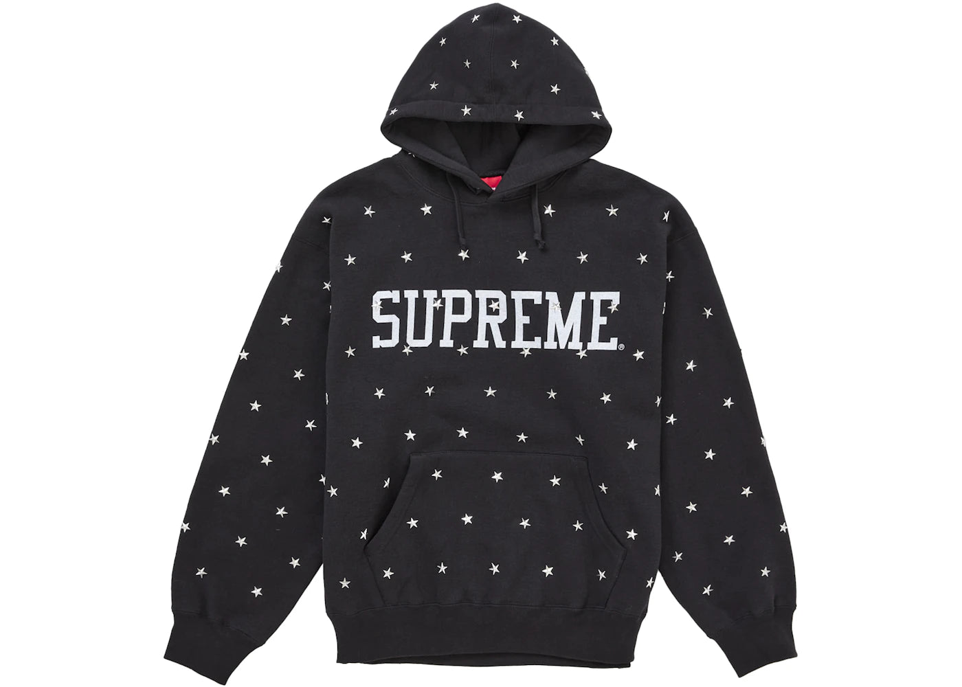 Supreme Stars Studded Hooded Sweatshirt Black