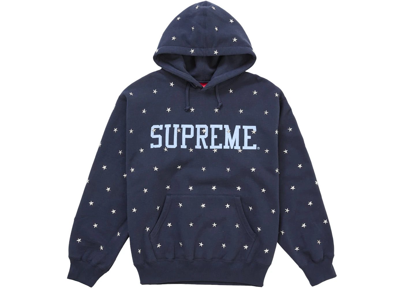 Supreme Stars Studded Hooded Sweatshirt Navy