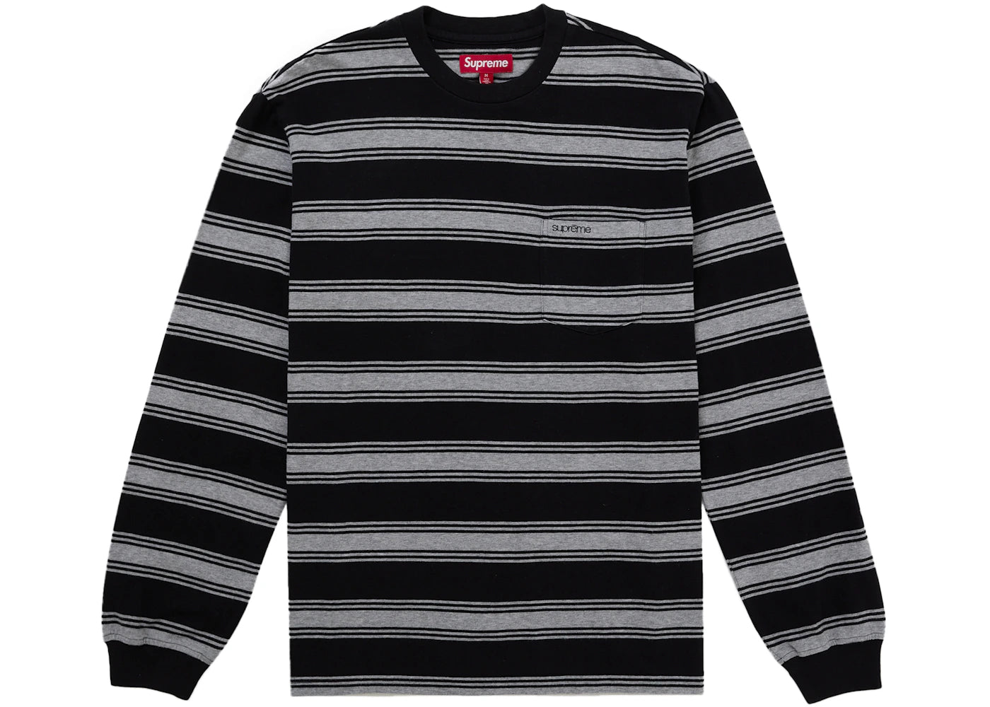 Supreme Stripe Pocket L/S Top Black