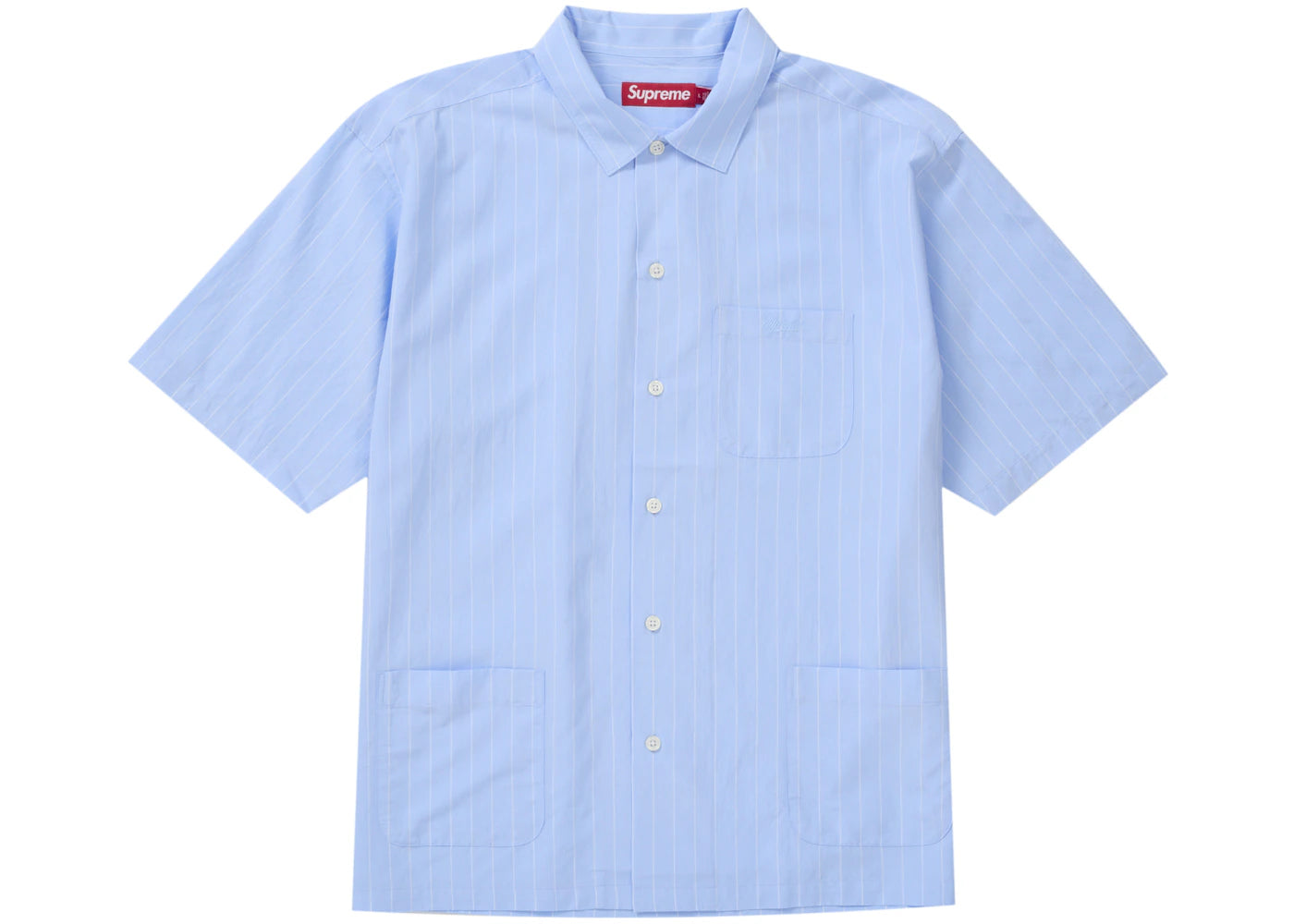 Supreme Stripe S/S Pajama Shirt Blue