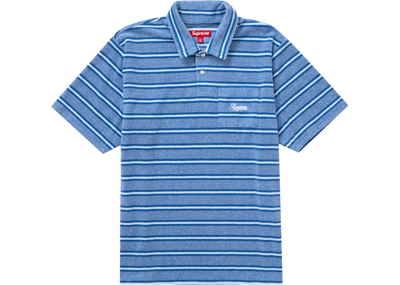 Supreme Stripe Terry S S Polo Royal