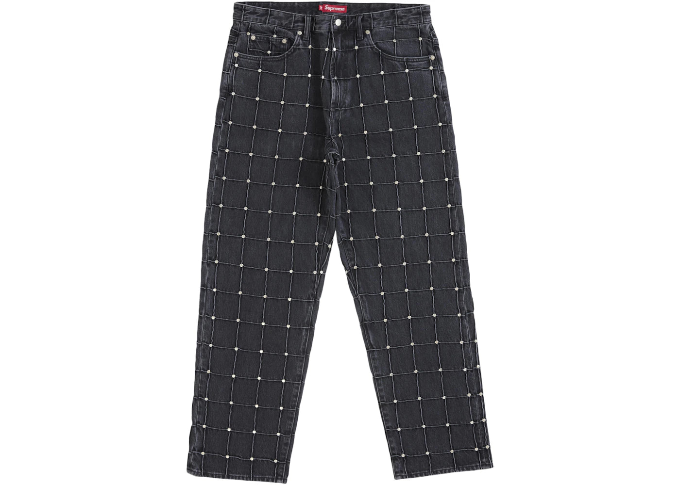 Supreme Studded Seam Loose Fit Jean Black