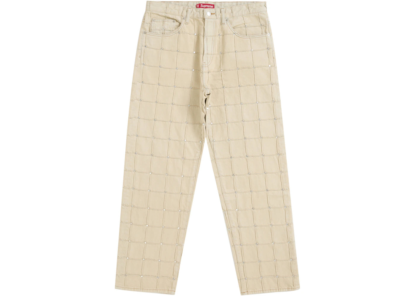 Supreme Studded Seam Loose Fit Jean Natural