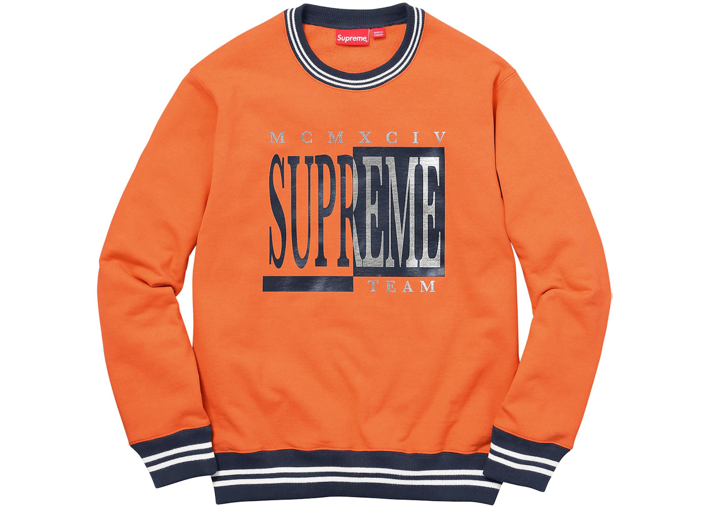 Supreme Team Crewneck Bright Orange