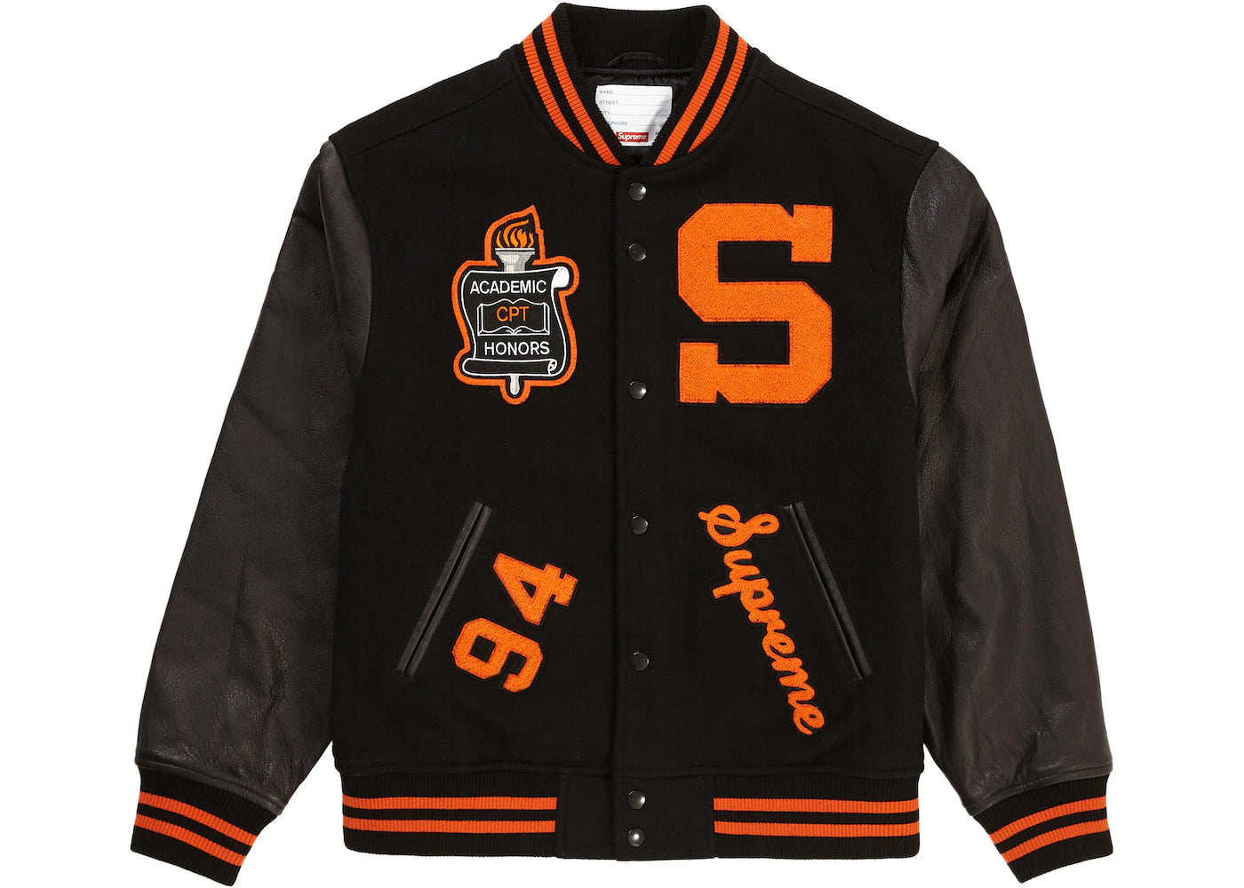 Supreme Team Varsity Jacket Black