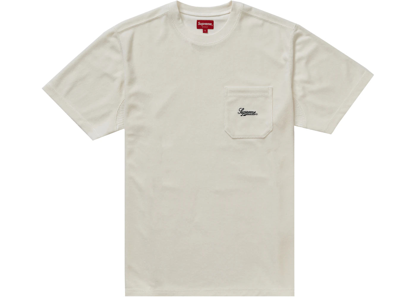 Supreme Terry Pocket Tee White