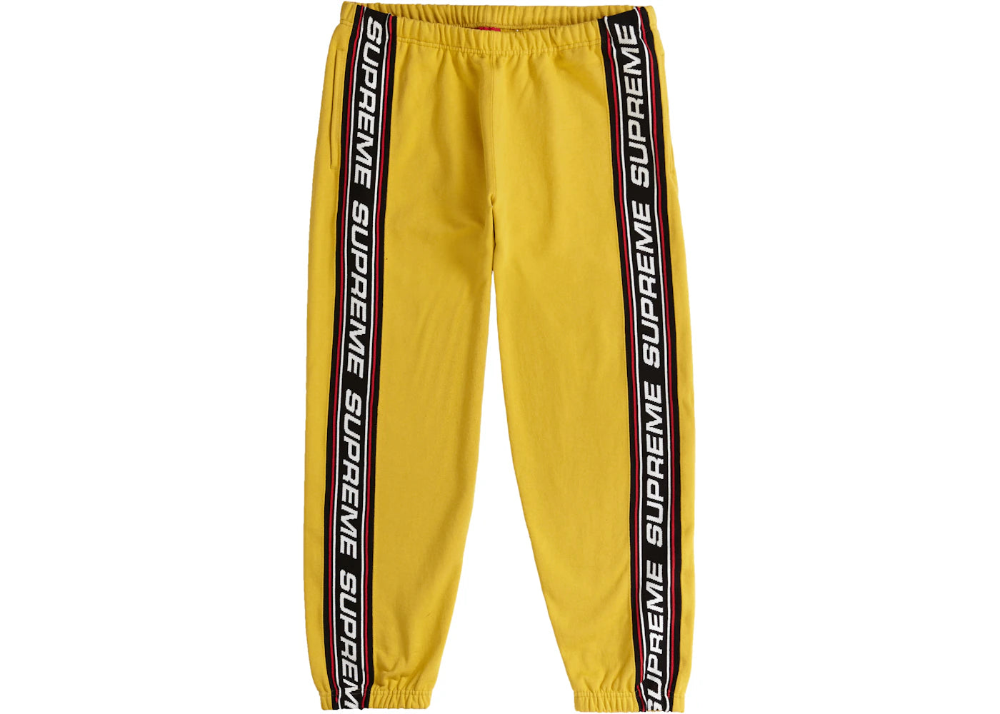 Supreme Text Rib Sweatpant Mustard
