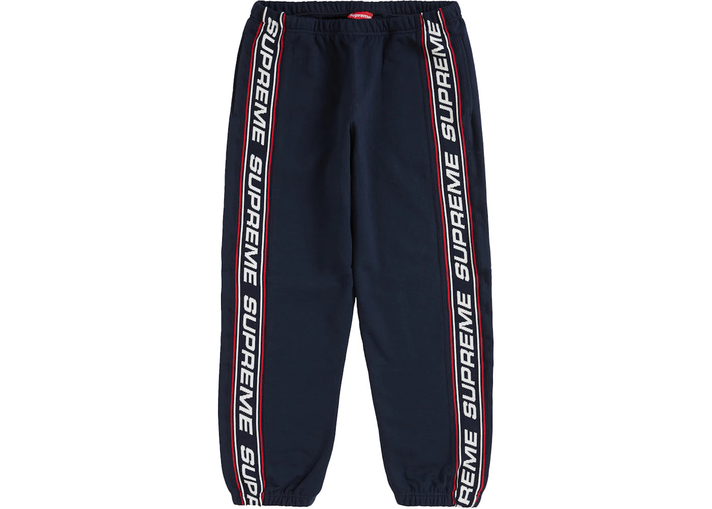 Supreme Text Rib Sweatpant Navy