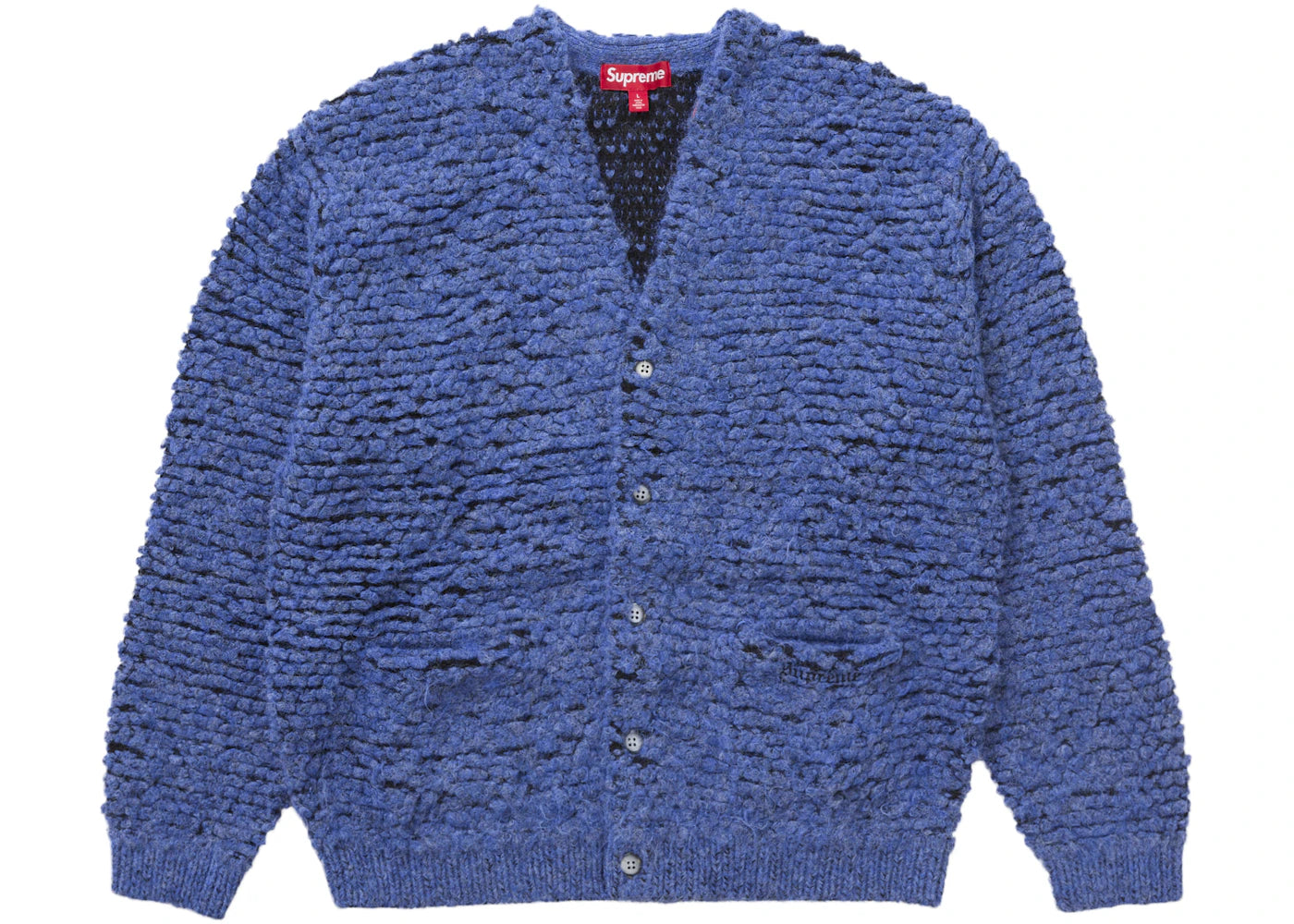 Supreme Textured Knotted Cardigan Blue