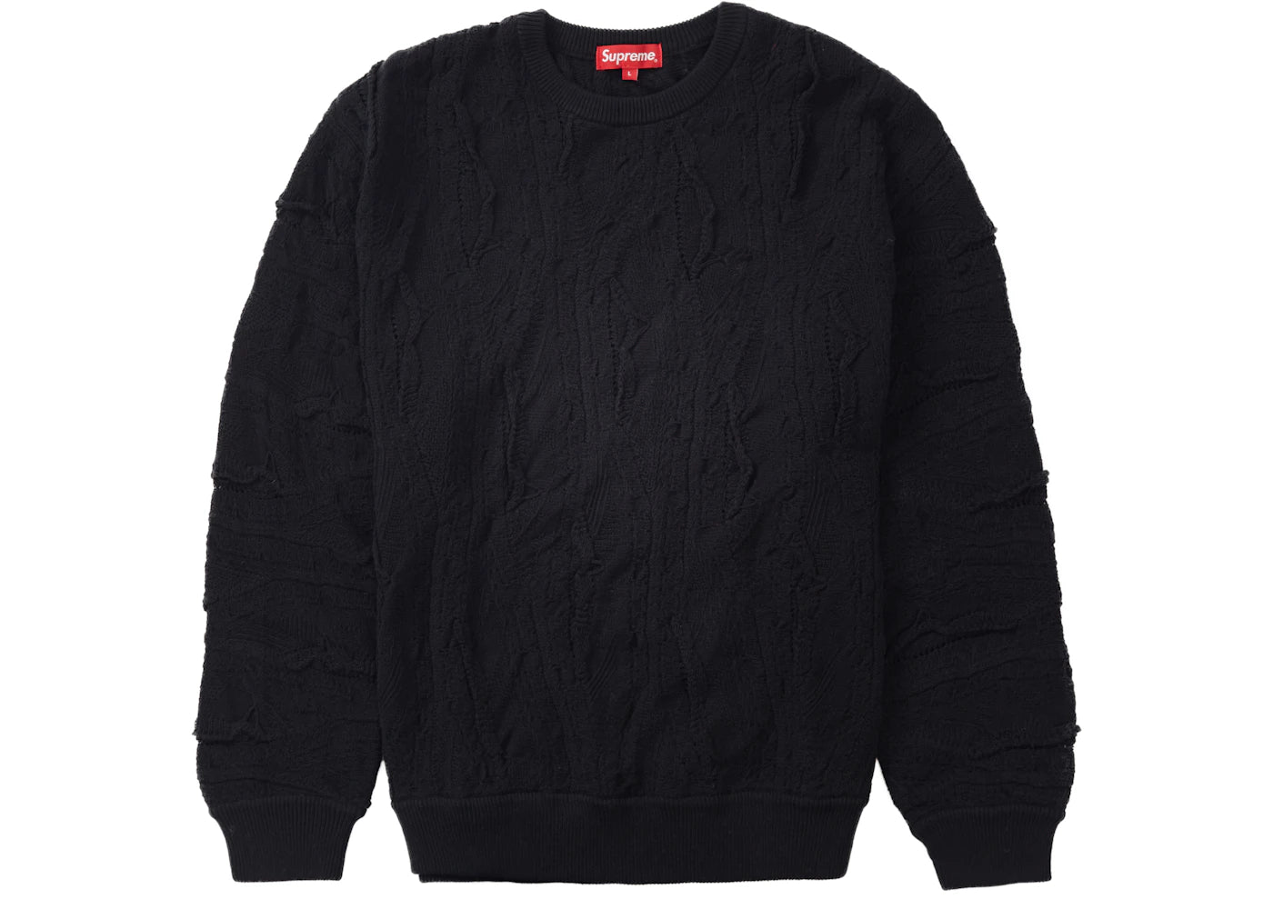 Supreme Textured Pattern Sweater Black