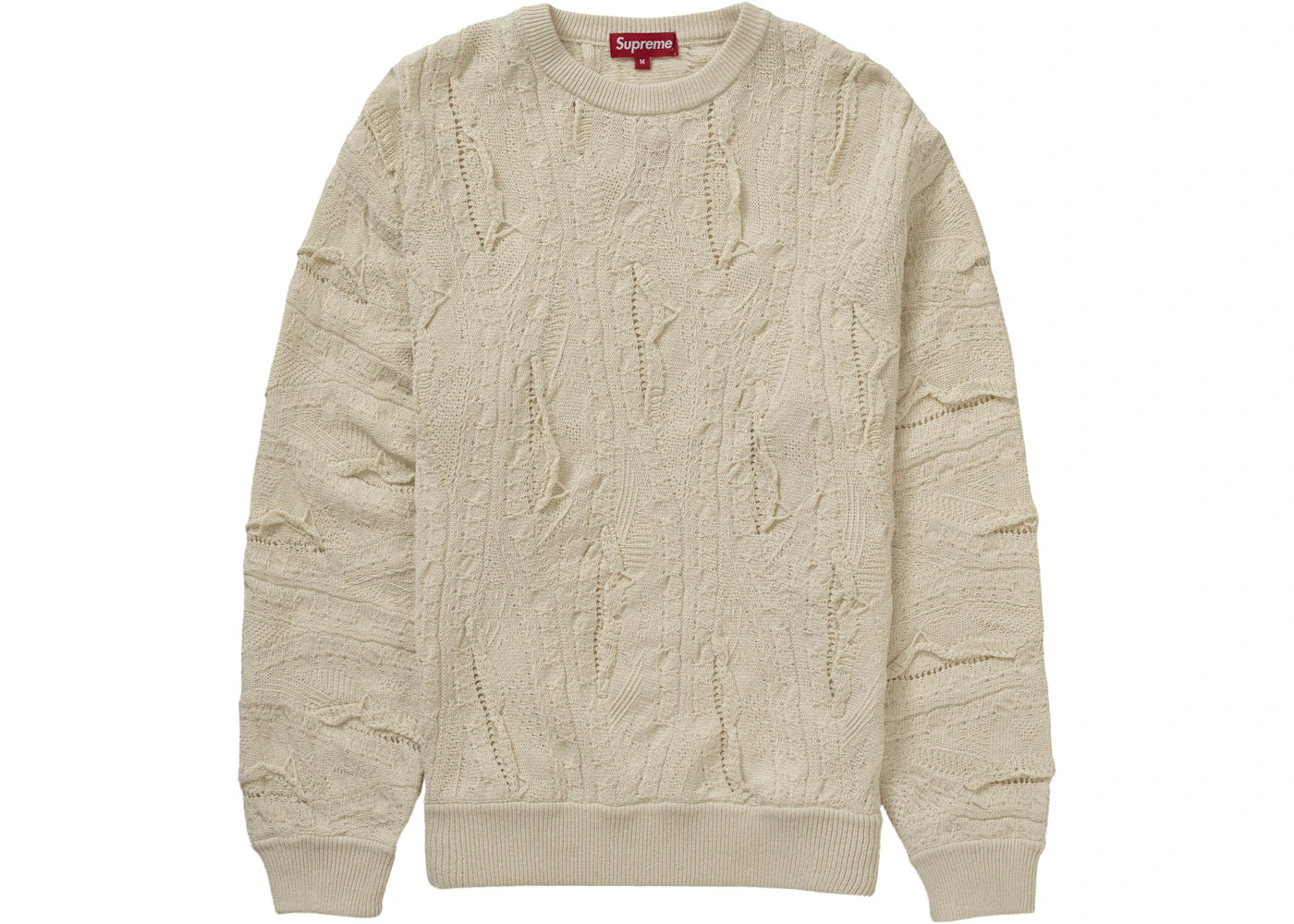 Supreme Textured Pattern Sweater Cream