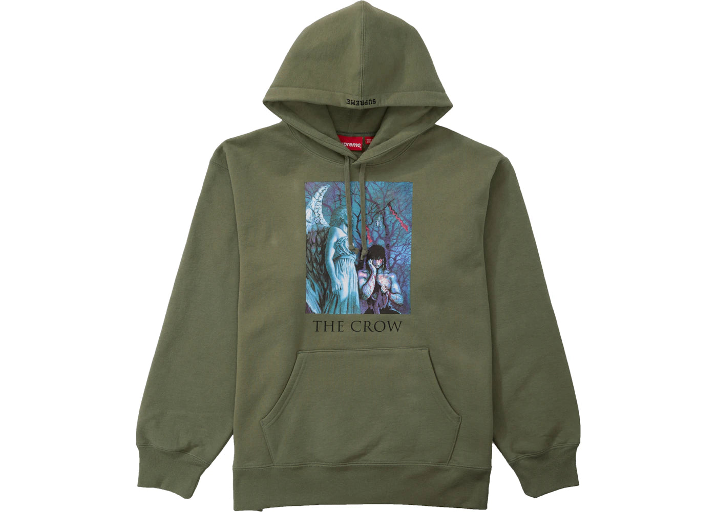 Supreme The Crow Hooded Sweatshirt Light Olive