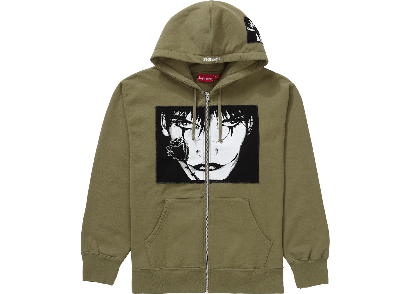 Supreme The Crow Zip Up Hooded Sweatshirt Light Olive