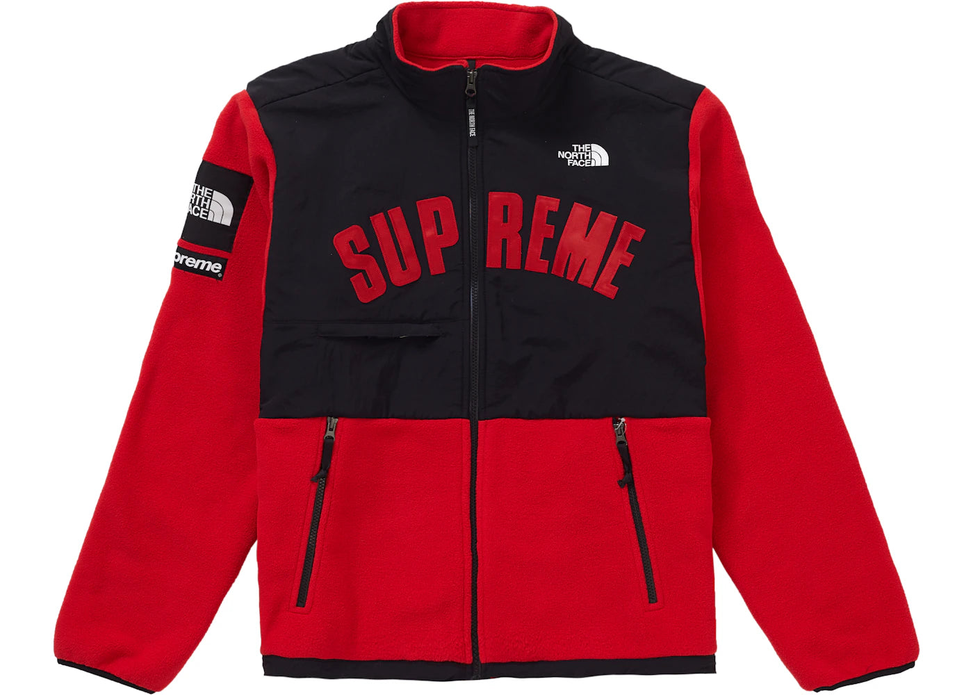 Supreme The North Face Arc Logo Denali Fleece Jacket Red