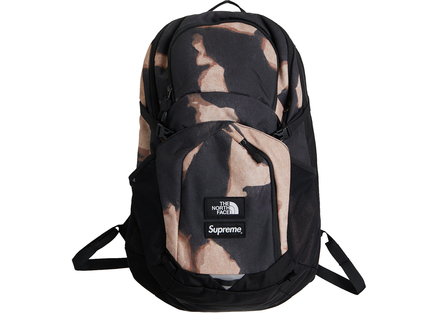 Supreme The North Face Bleached Denim Print Pocono Backpack Black