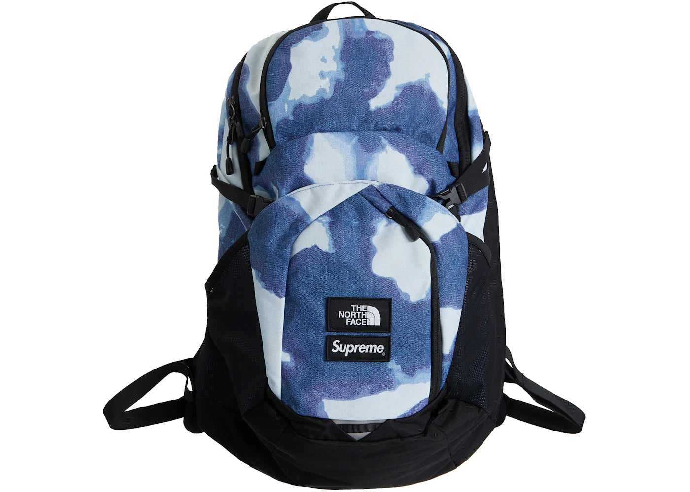 Supreme The North Face Bleached Denim Print Pocono Backpack Indigo