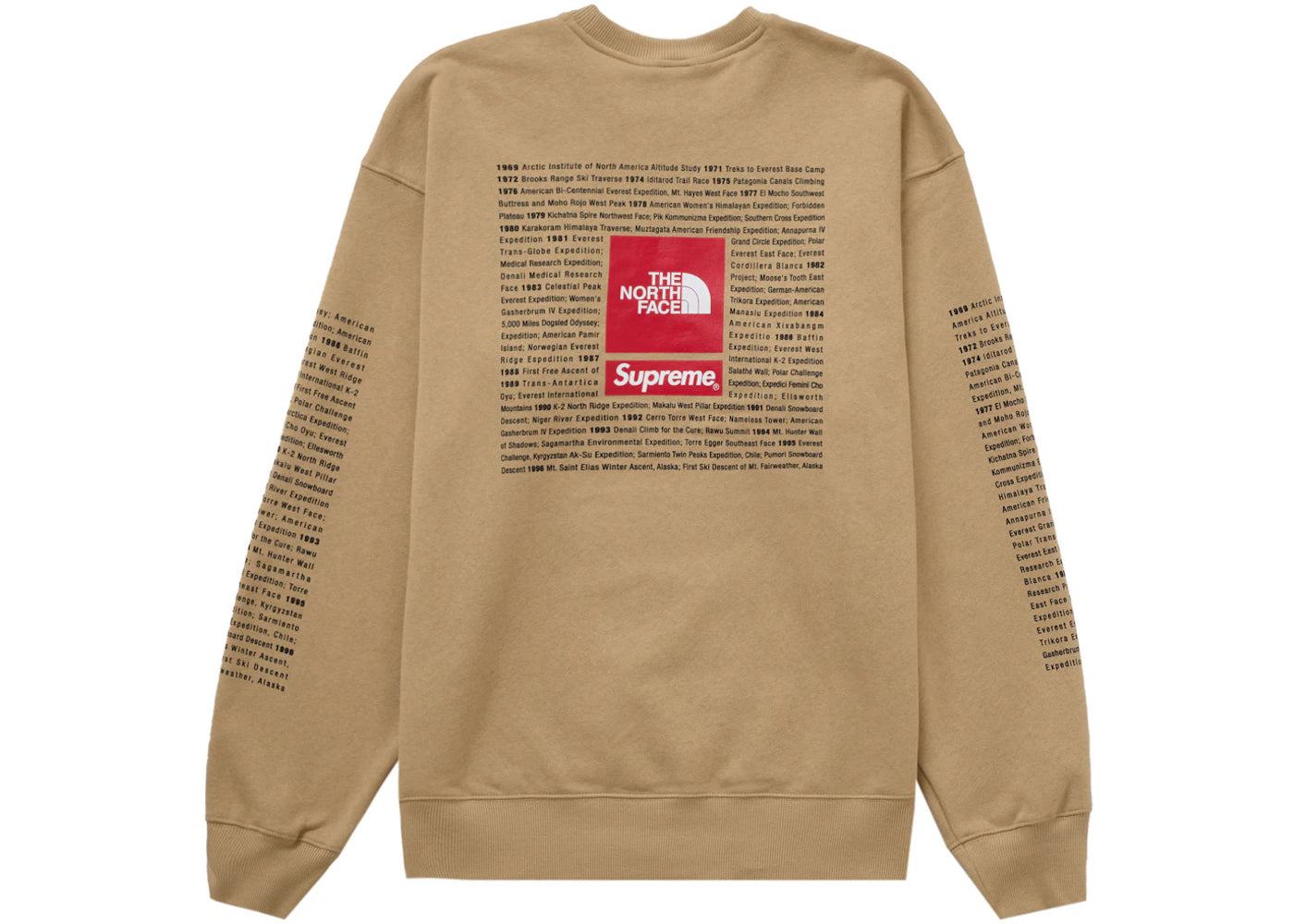 Supreme The North Face Crewneck Tan
