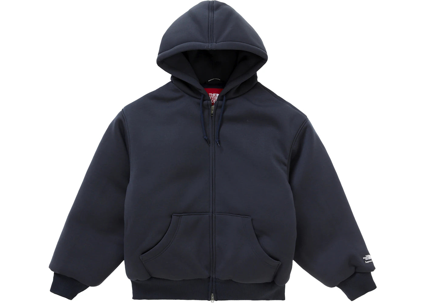 Supreme The North Face Down Filled Zip Up Hooded Sweatshirt Navy