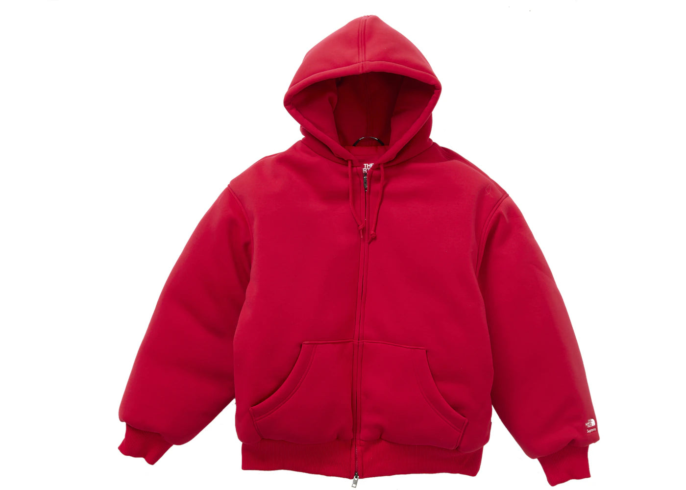 Supreme The North Face Down Filled Zip Up Hooded Sweatshirt Red