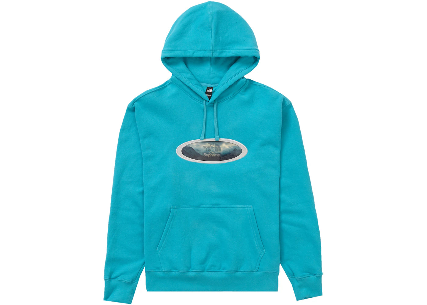 Supreme The North Face Lenticular Mountains Hooded Sweatshirt Teal