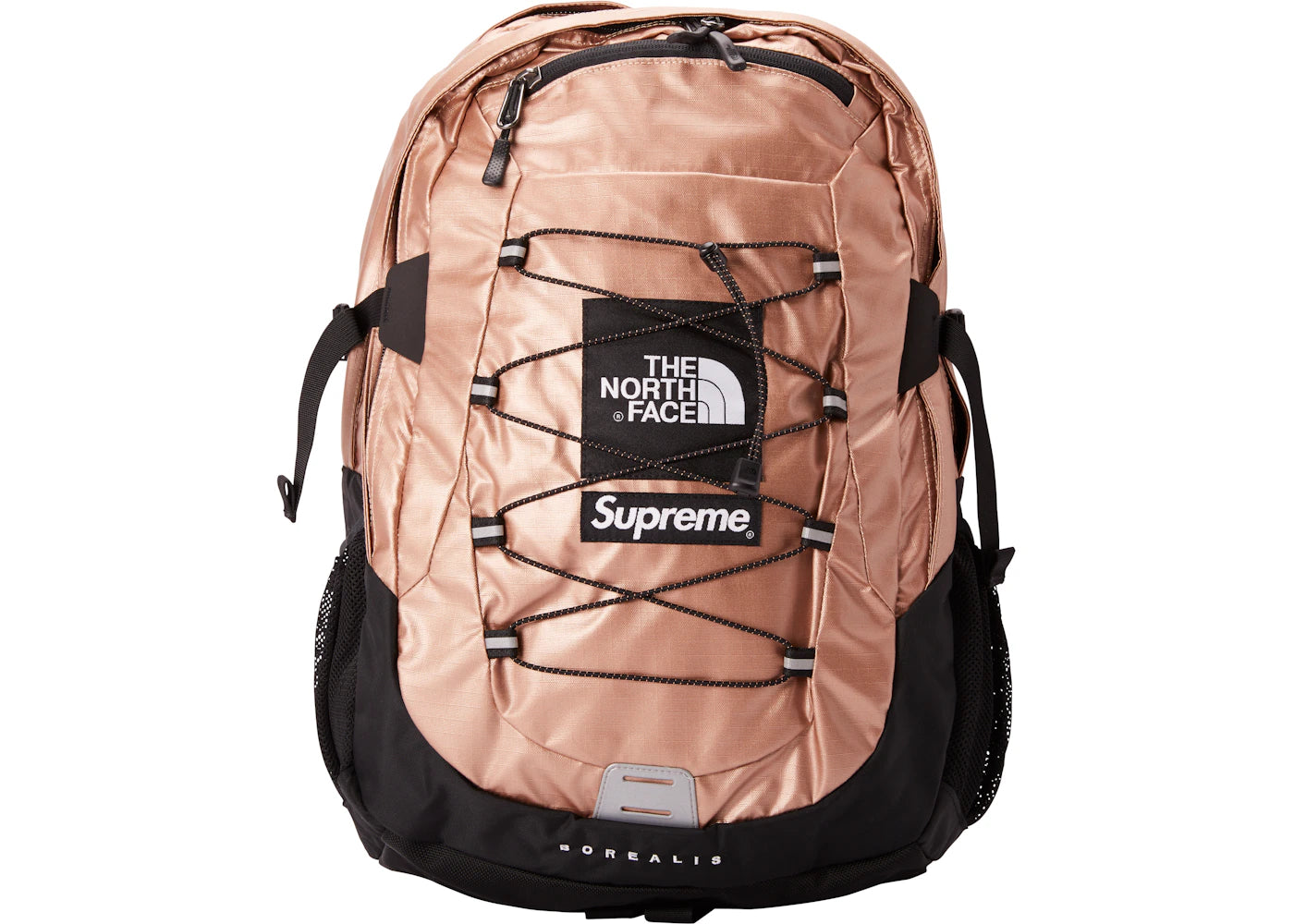 Supreme The North Face Metallic Borealis Backpack Rose Gold