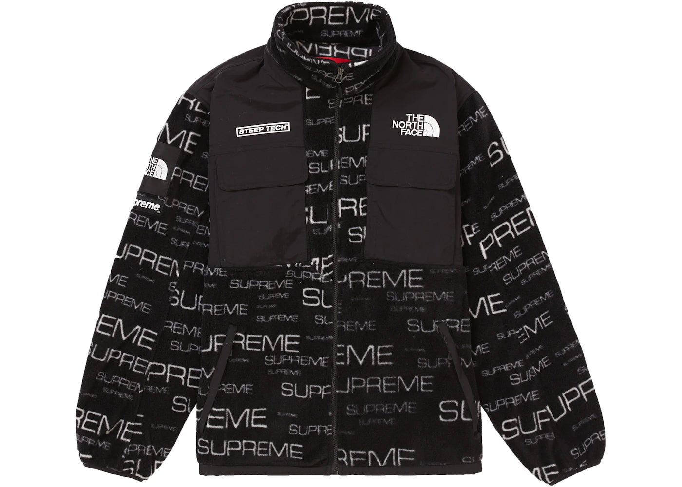 Supreme The North Face Steep Tech Fleece Jacket Black
