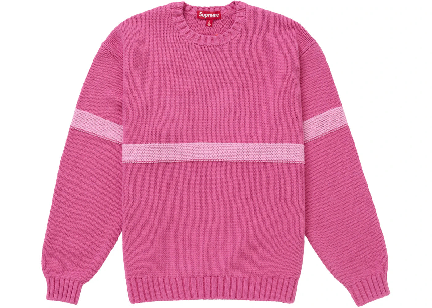 Supreme Tonal Applique Sweater Dark Pink
