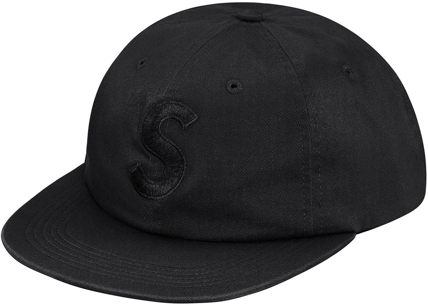 Supreme Tonal S Logo 6-Panel Black