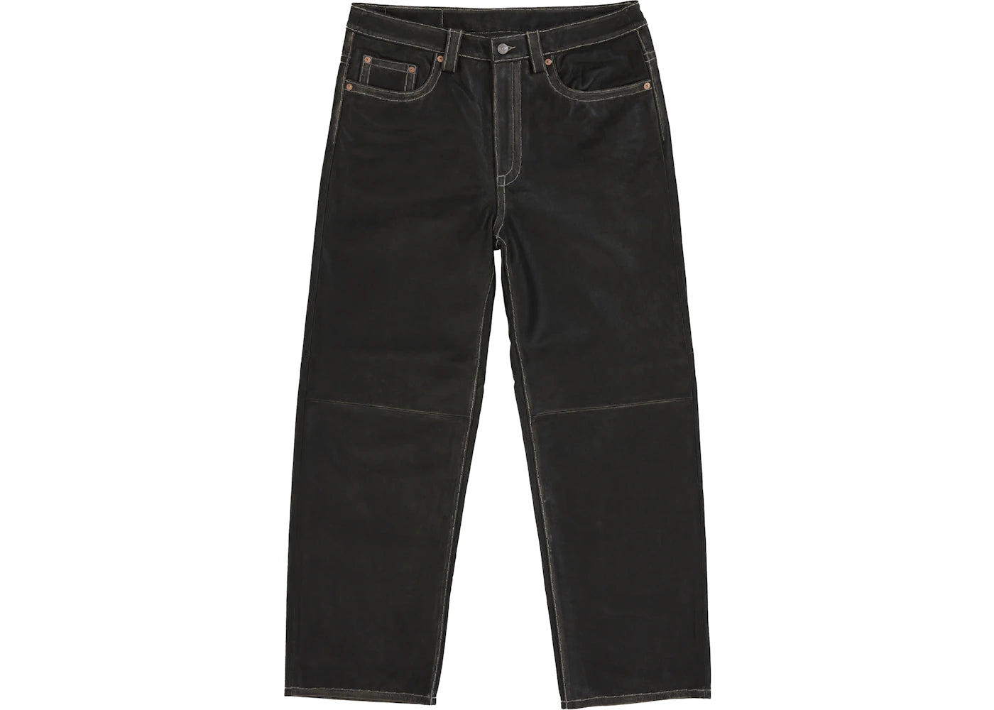 Supreme True Religion Loose Fit Leather Pant Black
